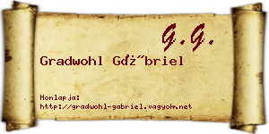 Gradwohl Gábriel névjegykártya